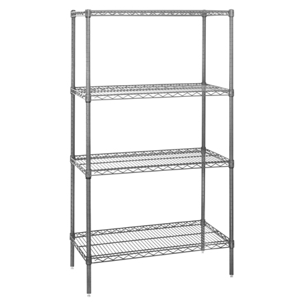 48 x 24 x 86" - 4 Shelf Wire Shelving Starter Unit