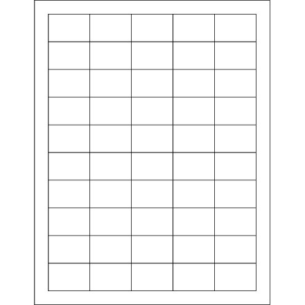 1 <span class='fraction'>1/2</span> x 1" White Rectangle Laser Labels