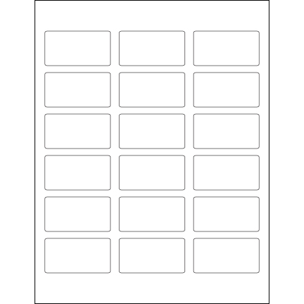 2 <span class='fraction'>3/8</span> x 1 <span class='fraction'>1/4</span>" White Rectangle Laser Labels