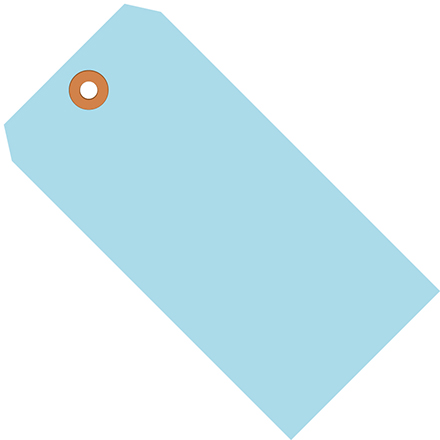 4 <span class='fraction'>1/4</span> x 2 <span class='fraction'>1/8</span>" Light Blue 13 Pt. Shipping Tags