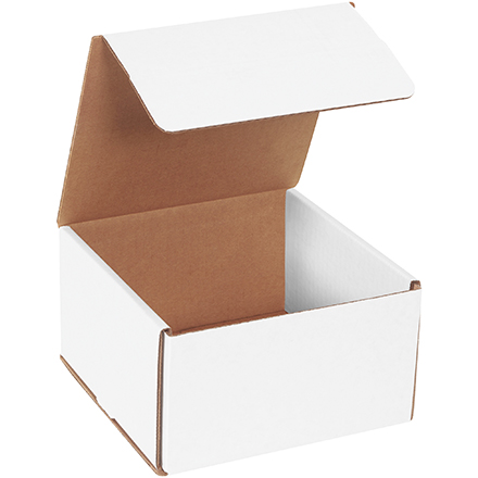 7 x 7 x 4" White Corrugated Mailers